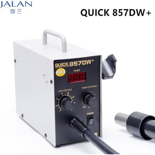 QUICK Digital Display 857DW Adjustable 857 Hot Air Gun BGA Desoldering Rework Station Straight Wind 857DW+ Soldering Station Kit