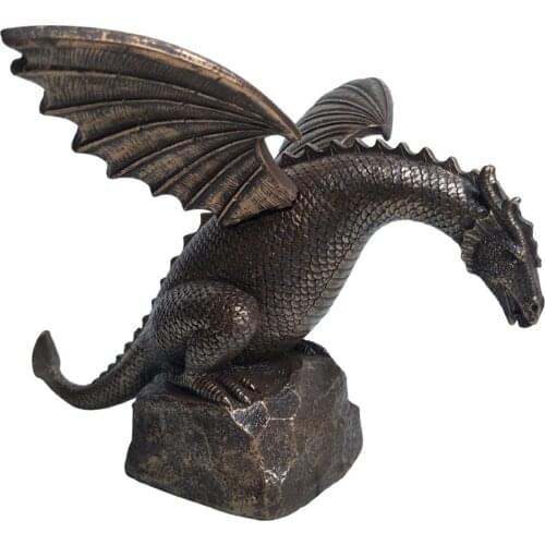 Garden Resin Winged Dragon Ornament Fountain Interior Decoration For Home Office Living Room Decor Desk Adornments