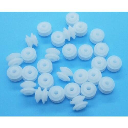 7.2-2A Pulley Gear Diameter 7.2 Mm Tight for 2mm Shaft Plastic Pulley Toys DIY Models Accessories 100pcs/lot
