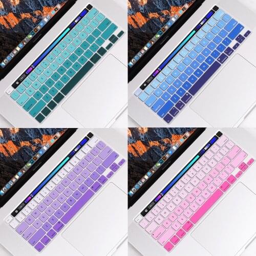 Redlai Gradient Silicone Keyboard Cover Protector for MacBook Pro 16 inch A2141 2019 Release Touch bar 16-inch Keyboard Skin