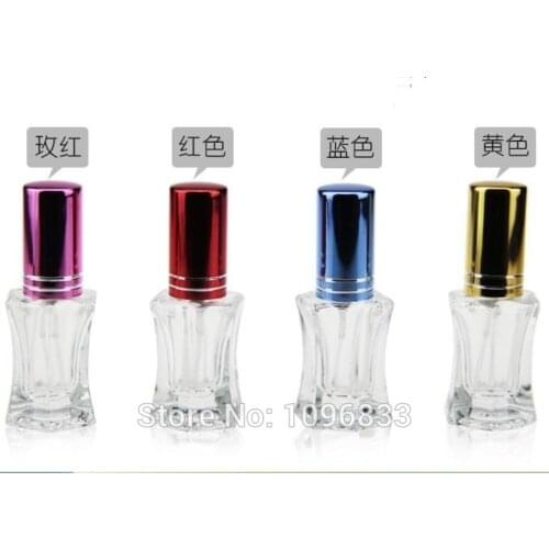 10ML Glass Atomizer, Tight Waist Square Perfume Bottle, Glass Spray Bottles, Parfum Vial, Cosmetic Packing Bottles, 40pcs/Lot