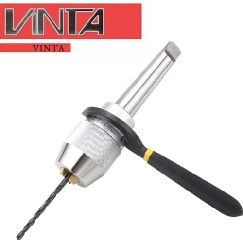 CNC lathe Mose type integrated self-tightening drill chuck APU13 / 16 keyless self tight Drill chuck holder for milling lathe