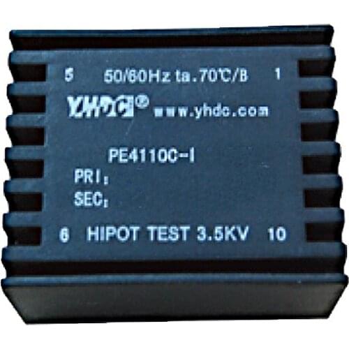 YHDC PE4110C-I Power 3VA Input voltage 220V Output 2*12V Encapsulated Transformer PCB Welding isolation Transformer