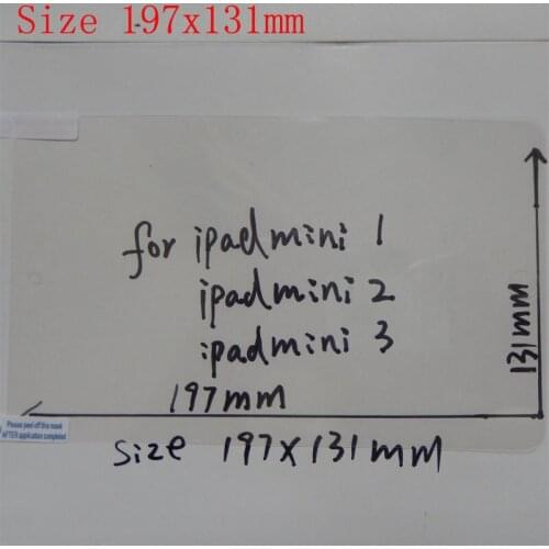 Screen protection film for iPad mini1/2/3 screen protector for iPad mini 1 for iPad mini 2 for iPad mini 3