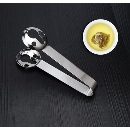 Tea Clips Stainless Steel Teabag Tongs Tea Bag Squeezer Holder Grip Coffee Filter Bag Kitchen Tool F20173718