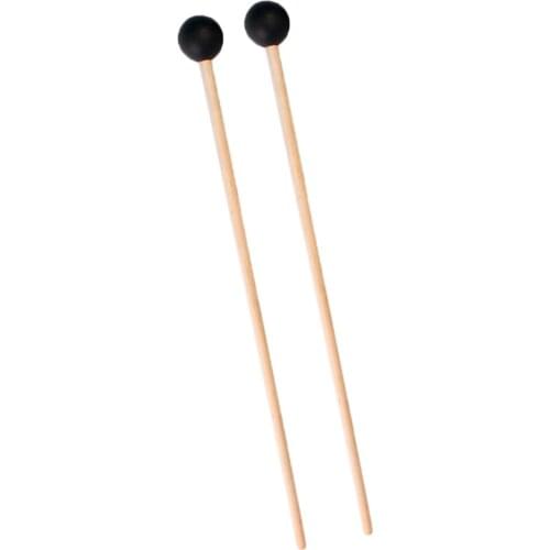 1 Pair Bell Mallets Glockenspiel Drumsticks Percussion Mallet Stick with Wood Handle Musical Percussion Guitar Accessories