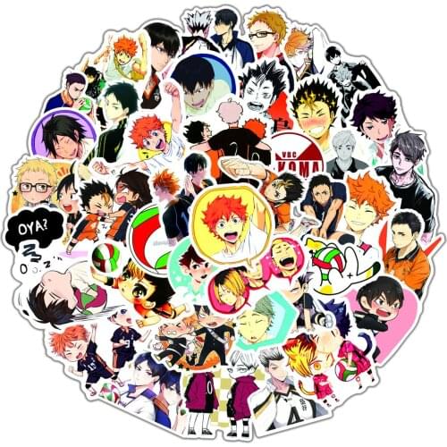 10/30/50PCS Anime Volleyball Teenager Cartoon Graffiti Stickers Trolley Case Bike Scooter Water Cup Waterproof Sticker Wholesale