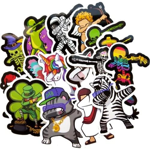 16 Pcs/lot Funny skull expression DIY Decorative paper Sticker Decal For Phone Car Laptop Album diary Backpack Kids Toy Stickers