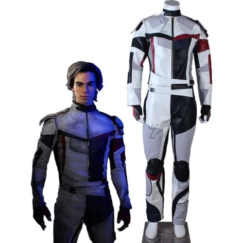 2020 Newest Descendants 3 Cosplay Carlos Cosplay Costume Leather Jacket Cool Men Splice Outfits Custom Made Size
