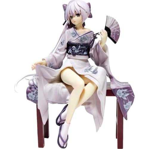 21cm In solitude where we are least alone Anime Figure Sitting Bench Japanese kimono Kasugano Sora PVC Action Figure Collection