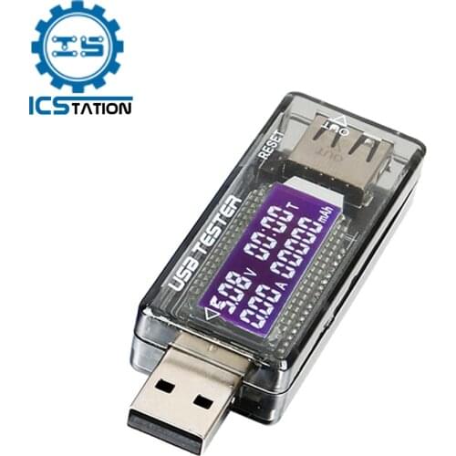 4-20V 0-3A QC2.0 Mobile Battery Tester LCD Display Power Detector Voltage Current Meter Monitor USB Charger Ammeter Voltmeter