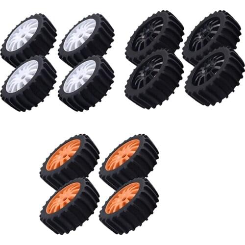 4Pcs 1/8 RC Off Road Buggy Snow Sand Paddle Tires Tyre Wheel for HSP HPI Baja