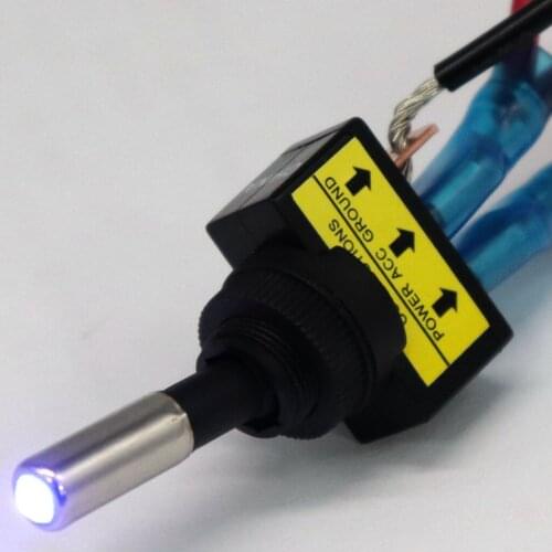 5pcs12V 20A LED Light OFF/ON SPST Toggle Rocker Switch 3Pin for Car Motorcycle Auto