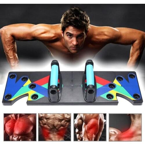 9 In 1 Push Up Board With Instruction Print Body Building Fitness Exercise Tools Men Women Push-Up Stands For Gym Body Training
