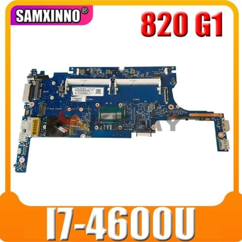 AKemy Laptop motherboard For HP Elitebook 720 820 G1 Core I7-4600U Mainboard 6050A2630701-MB-A01 802499-001 802499-601