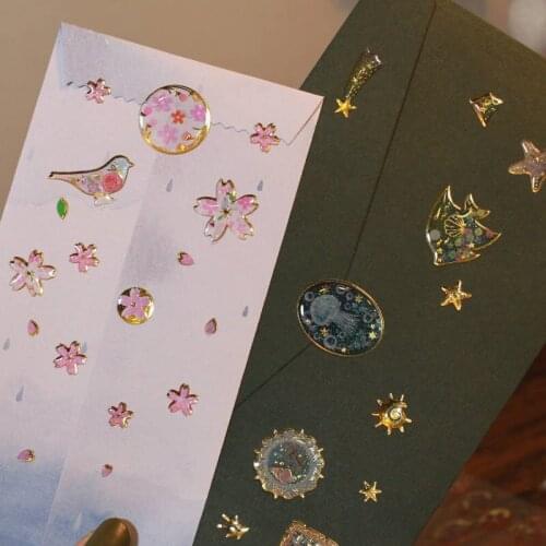 Home Decoration Accessories Korea Dream Crystal Epoxy Sticker Three-Dimensional Transparent Phone Case Envelope Gift