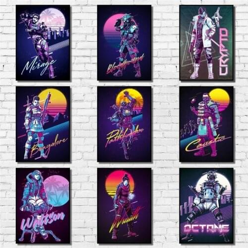 Apex Poster Popular Game Painting Abstract Funny Fancy Wall Sticker for Coffee House Bar