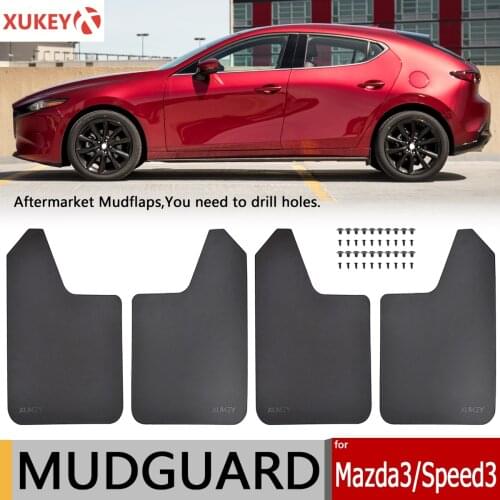 Splash Guards For Mazda3 Mazda 3 GT Sport Mazdaspeed3 Speed3 Axela Mud Flaps Mudflaps Mudguards Sedan Hatch Hatchback W/Clips