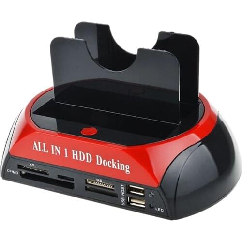 All in One Hdd Docking Station eSATA to USB 2.0 Adapter For 2.5/3.5 Hard Disk Drive Dock Station Hard Enclosure Card Reader