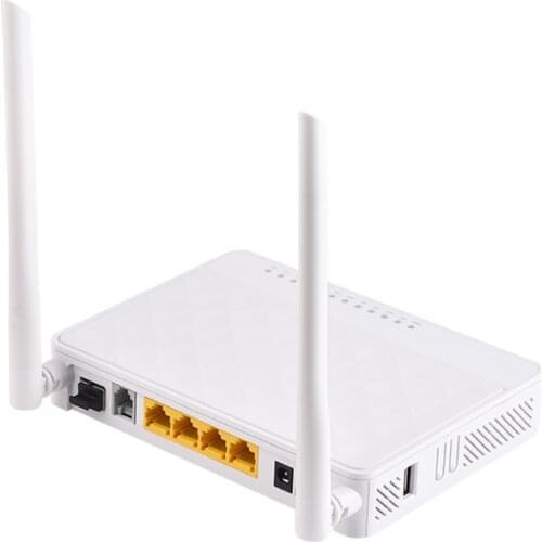 Brand New BT-PON BT601 EPON GPON ONU 2 antenas 300Mbps 2.4G wifi FTTH Modem Fiber Optic ONT Router 1GE + 3FE or 4FE OEM