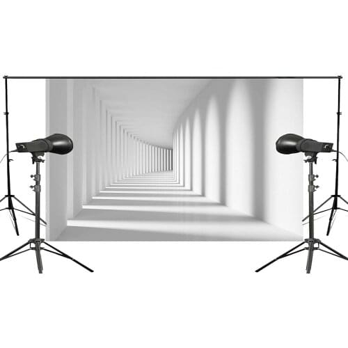 Corridor Photography Background White Studio Backdrop Props Wall Architecture Photography Backdrop 5x7ft