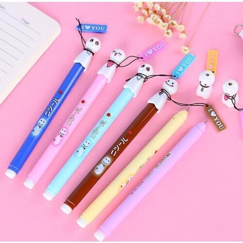 3pcs Cartoon sunny doll gel pen for writing Black color 0.5mm ballpoint pens Canetas Office accessories School supplies FB272