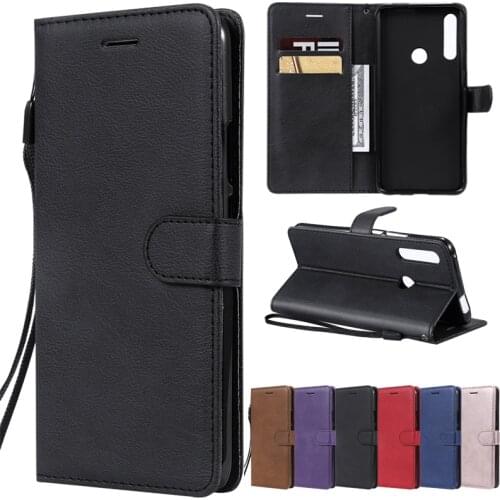 Leather Flip Wallet Case For Huawei P Smart Pro For P Smart Plus 2019 For P Smart Z/2019/2020 Cover With Hand Strap