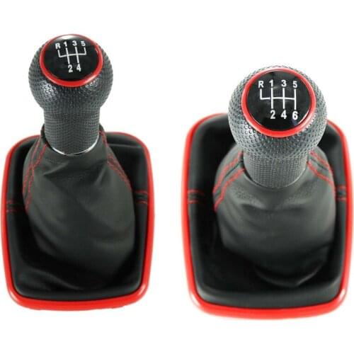 For VW BORA JETTA 4 GTI GOlf 4 MK4 1998 1999 2000 2001 2002 2003 2004 2005 2006 New 5 / 6 Speed 23mm Red Gear Stick Shift Knob