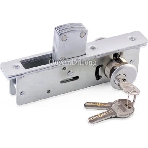 HOT 2PCS Aluminum Alloy Sliding Door Hook Lock,Invisible/Mortise lock,Framed Glass Door Lock,100% Strong & Durable,Door Hardware