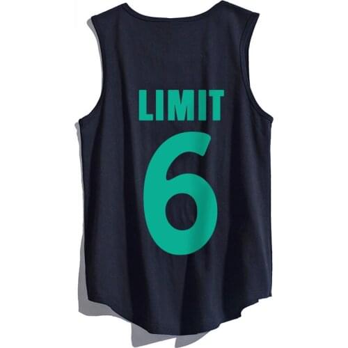 Summer Sleeveless Workout Loose Tank Tops Black White Blue Yellow Letters Print Fashion Street Vest Loose Casual All Match Tees