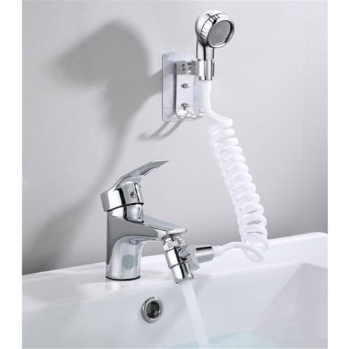 Mini Shower Head for Washbasin Faucet Handheld Shampoo Shower Nozzle 2 Modes Kitchen Sink Tap Extender Sprayer Bathroom Supplies