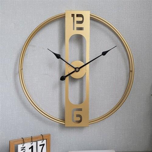 Nordic Minimalist Wall Clock Wrought Iron Creative European Style Decorative Wall Clock Clock 24 Inch Silent Clock