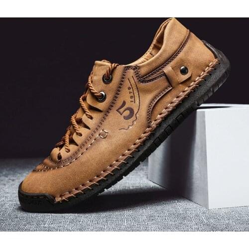 Men Casual Shoes Size 39~49 Office Clasic Leather Leisure Mens Shoes Male Non-slip Driving Shoes Working Footwear Loafers