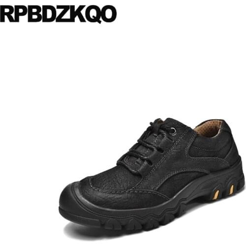 Cowhide Men Shoes Brand Casual High Quality New Lace Up Brown Designer Black Korean Genuine Leather Real 2021 Hot Sale Flats