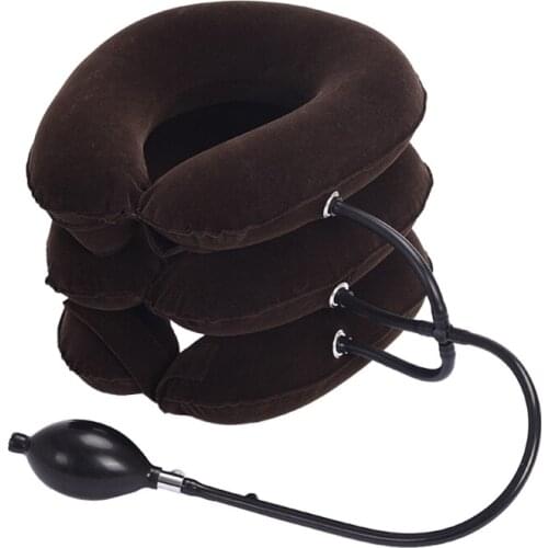 Adults Inflatable Neck Stretcher Cervical Traction Pillow Neck Pain Relieve U2JD