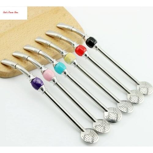 Easy Clean Yerba Mate Bombilla for Gourd Drinking Straw with Cleaning Brush and Removable Filter Head