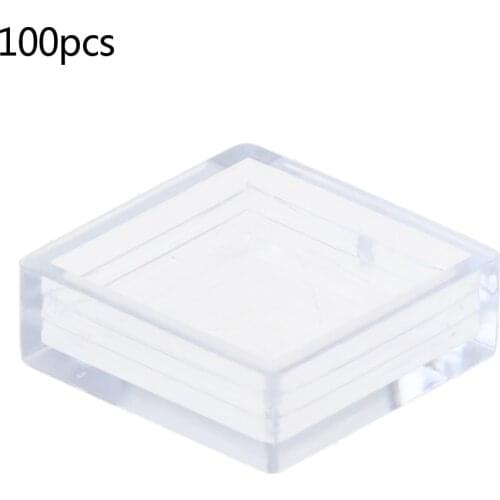 100Pcs Clear Plastic Pushbutton Switch Tact Button Cap Keycaps Covers Protector