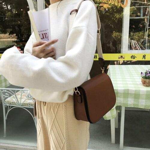 RanHuang Women Brief Shoulder Bags Vintage Flap Black Pu Leather Shoulder Bags Messenger Bags for women 2020 bolsa feminina
