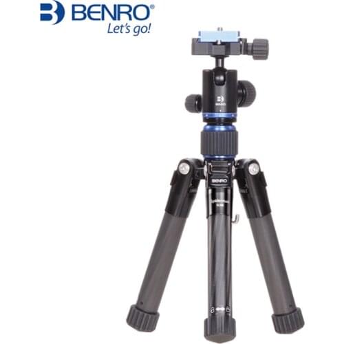 Benro SC08 Mini carbon fiber Tripod with ball head + Bluetooth Remote for Gopro & Smartphones