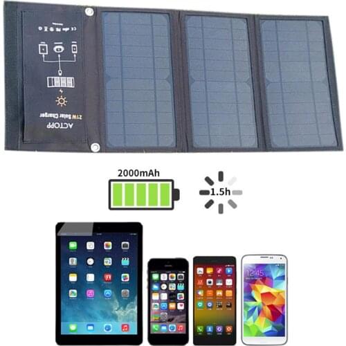 Foldable 21W USB Solar Panel Portable Folding Waterproof Solar Panel Charger Mobile Power Battery Charger for Phone Tablet