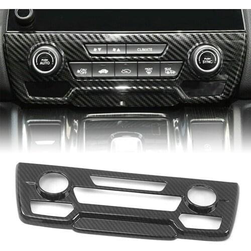 Carbon Fiber Style Car Center Console CD Panel Cover Sticker Trim for Honda CRV 2017 2018 2019 2020 CR-V 17 18 19 20