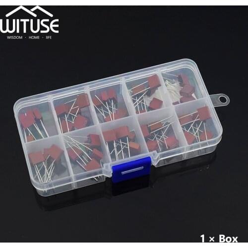 TSLEEN Square Fuse Plastic 392 10 Kinds 50Pcs/Box Electrical Assorted Fuse Mix Set 0.5A 1A 1.25A 1.6A 2A 2.5A 3.15A 4A 5A 6.3A