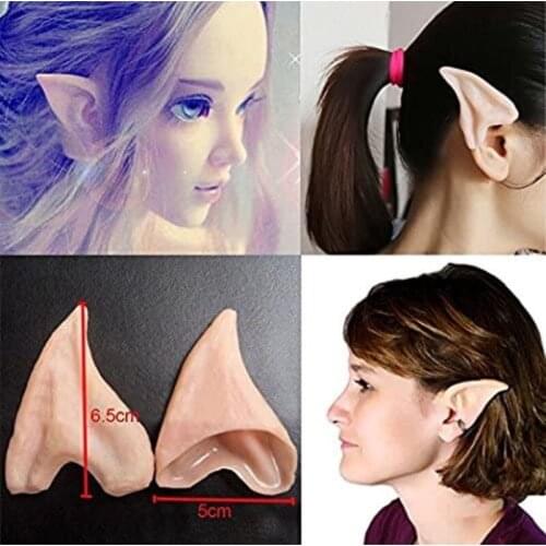 Mysterious Angel Elf Ears Latex Ears for Fairy Cosplay Costume Accessories Halloween Decoration Photo Props Adult Kids Toys