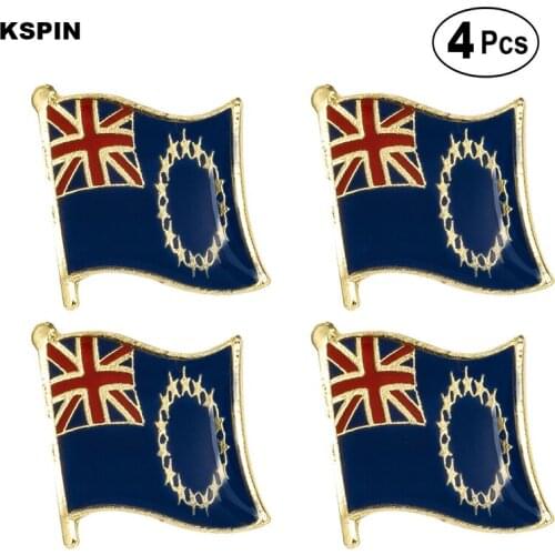 Cook Islands Flag Pin Lapel Pin Badge Brooch Icons 4pcs