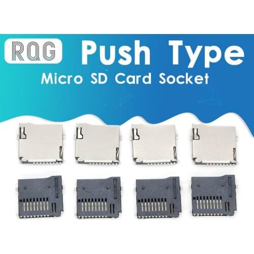 10PCS Push-Push Type TF Micro SD Card Socket Adapter Automatic PCB Connector Y98E