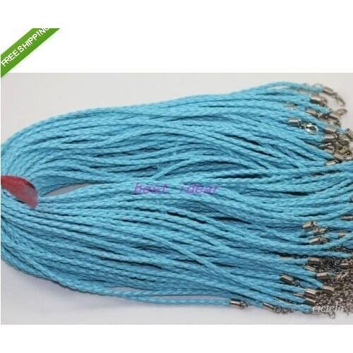 100pcs Hot pink 3mm Leather necklace cord for DIY craft Jewelry 18'' Free Shipping