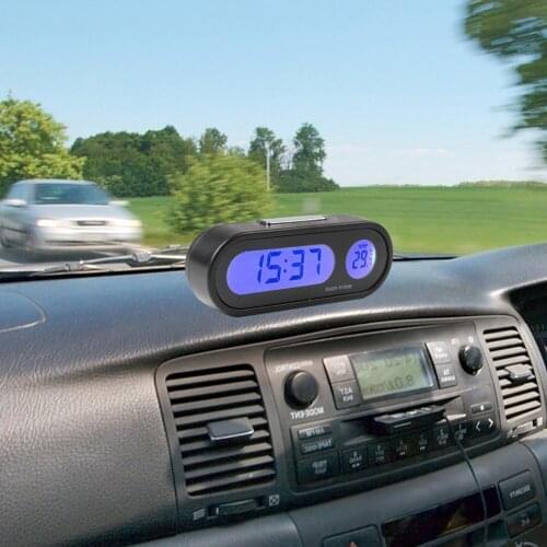 12V LCD Car Accurate Convenient Portable Multifunction Auto Digital LED Electronic Time Clock Thermometer With Backlight#290120