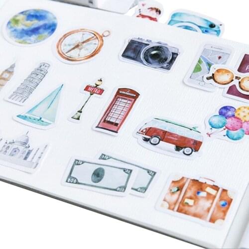 20packs/lot New One Person Travel paper sticker DIY decoration sticker Scrapbooking Label Seal Sticker kawaii Stationery