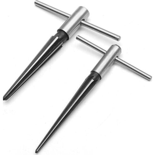 5-16mm Novice Taper Reamer Hand Held Reamer T Handle Tapered Fluted Chamf Reaming Woodworker Cutting Tool