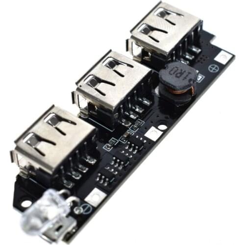 5V 1A 1.5A 2.1A 3 USB Power Bank Charger Circuit Board Step Up Boost Module 18650 Li-ion Case Shell DIY Kit Powerbank